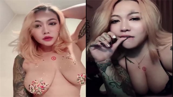 狂野纹身极品女模私拍外泄！无毛粉穴自慰吹箫浪叫，饥渴难耐骚到骨子里！